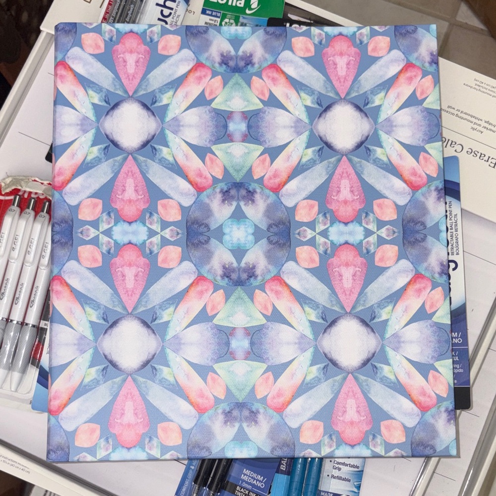 Colorful Geometric 1 inch Binder